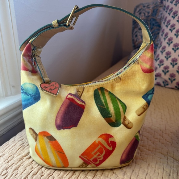 Dooney & Bourke Handbags - Vintage Y2K Dooney & Bourke Ice Cream/ Popsicles Shoulder Bag, Rainbow Zip🍦
